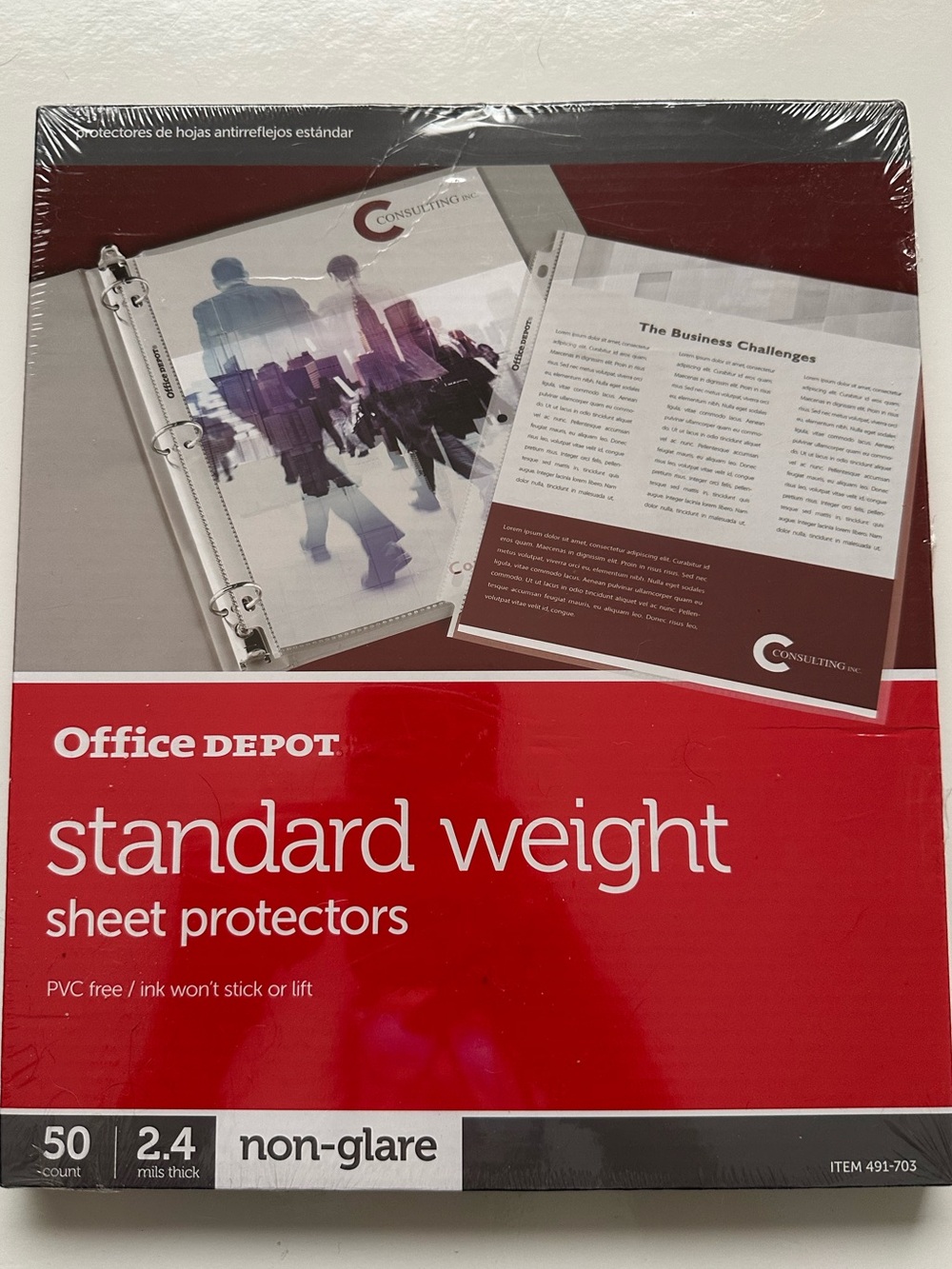 Sheet Protectors 50 Standard Weight Non-Glare Office Depot